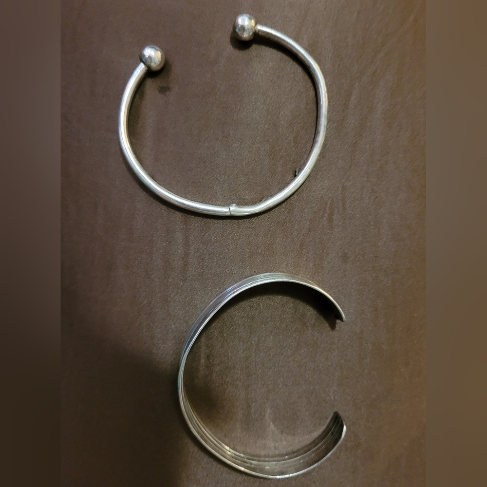 2 sterling silver bracelets